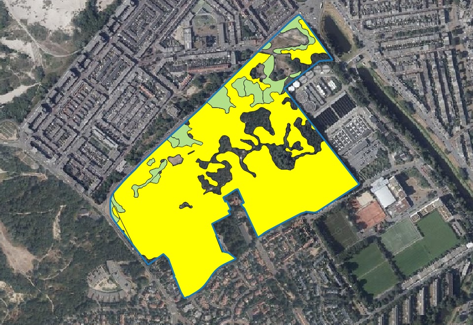 bosjes van poot gevoelige habitats